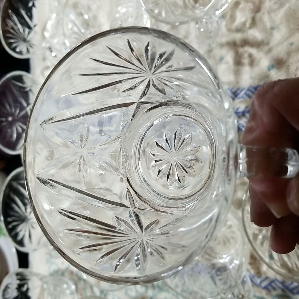 Glass Punch Bowl Cups 19 available SETB3 - Picture 3 of 11